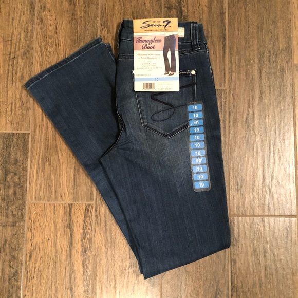 Seven7 tummyless bootcut Jeans 10 - Picture 1 of 4